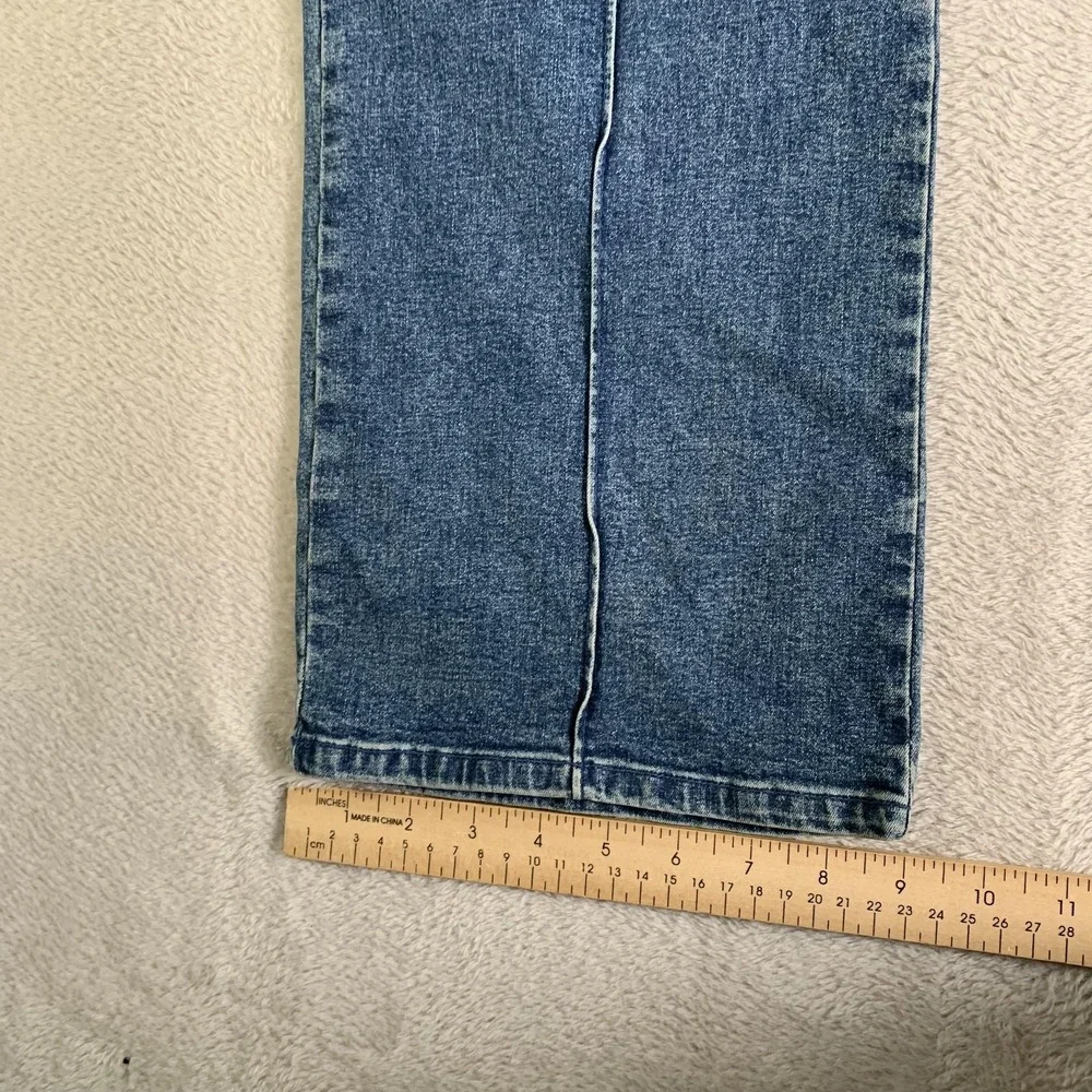 Vintage St Johns Bay Jeans Womens 12 Blue Stonewash High Rise Straight 30x31 NEW